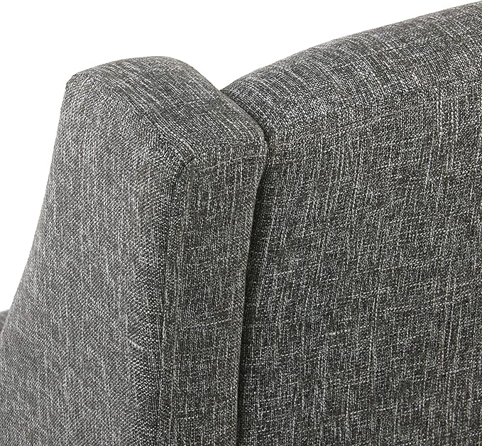 Homepop Home Decor | Upholstered Classic Swoop Arm Accent Chair | Accent Chairs for Living Room &amp Bedroom | Decorative Home Furniture Slate Grey