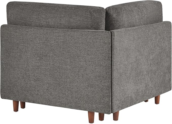 CHITA Modern Down Filled Upholstered Middle Corner Sectional for Modular Couch Grey