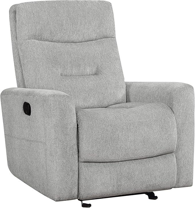 Lexicon Glider Recliner Chair Living Room Reclining Sofa Chair Home Theater Seating Nursery Glider Recliner Manual Recliner Sofa Chair for Living Room/Office/Apartment Grey