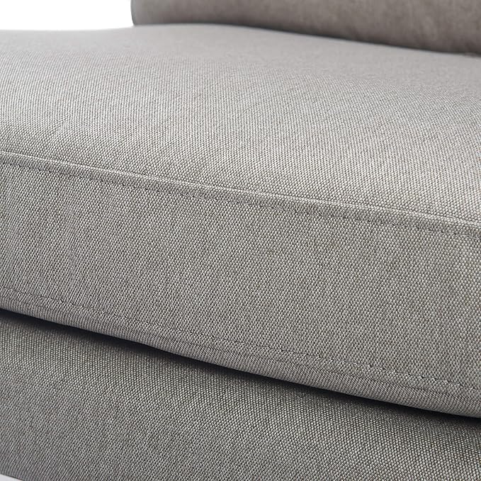 Tommy Hilfiger Russell AccentChair Medium-Soft Pillow Back Mid-Century Modern &amp Industrial Armchair Comfortable LoungeChair for Living Room Bedroom or Office Black Square Metal Frame in Gray