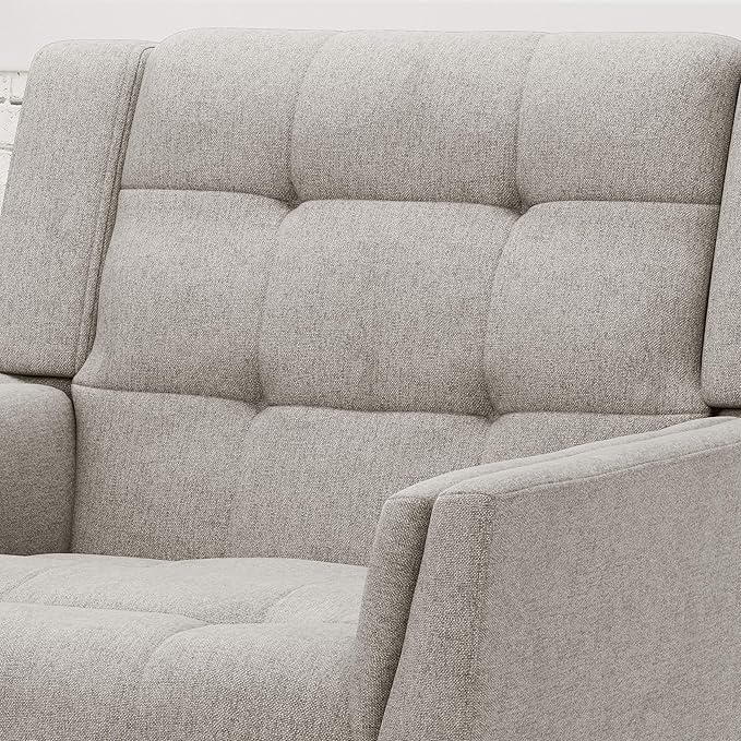 Christopher Knight Home Evelyn Mid Century Modern Fabric Arm Chair Beige &amp Walnut (305538