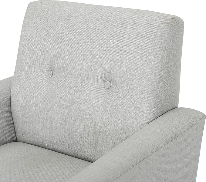 Christopher Knight Home Sienna Mid-Century Modern Fabric Club Chair Light Grey