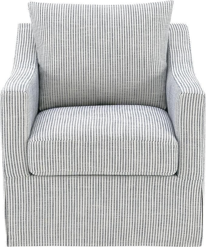 Coaster Home Furnishings - Winter - Wood - Upholstered Accent Chair with Sloped Arms Removable Seat Cushion and 360-Degree Swivel - Living Room - Grey - 904137