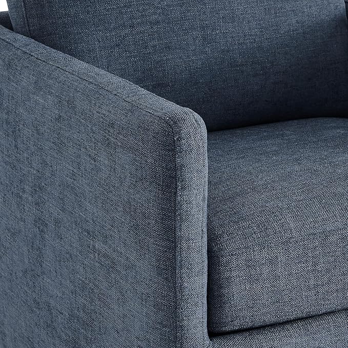 CHITA Swivel Accent Chair FSC Certified Mid Century Modern Arm Chair for Living Room and Bedroom Fully Assembled Blue