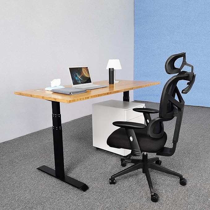 VWINDESK 80 x 30 x 1 Inch 100% Solid Bamboo Desk Table Top Onlyfor Standing Desk Home Office Desk with 80mm Grommets(Right Angle)