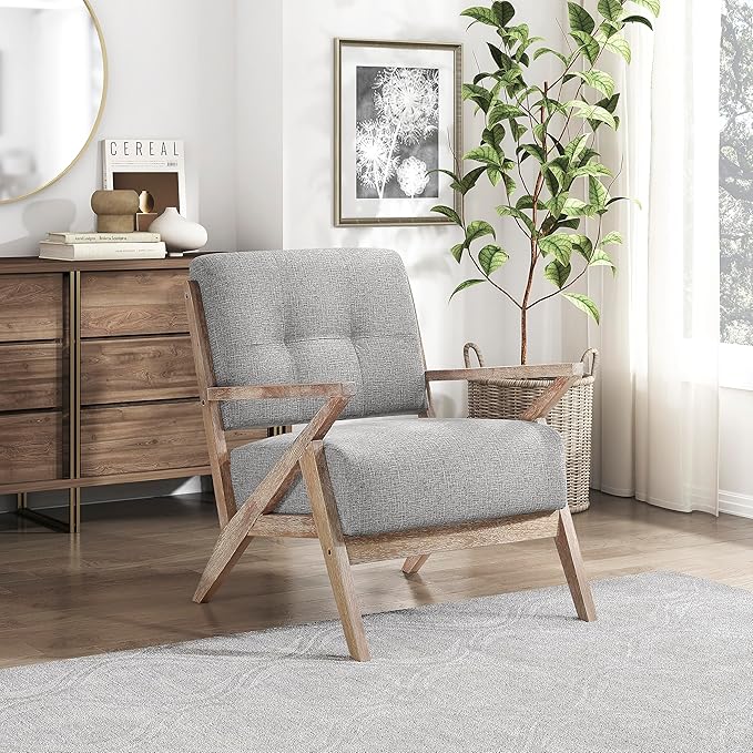 Lexicon Lhasa Fabric Accent Chair Brownish Gray