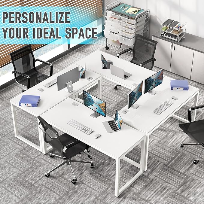 SHW 48-Inch Commercial-Grade Office Computer Desk White