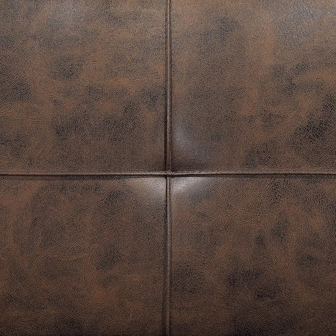 Coaster Home Furnishings - Jenson - Faux Leather Upholstered Sofa Bed with Biscuit Tufted and Flat-Laying Back - Transitional - Living Room - Dark Coffee - 360237