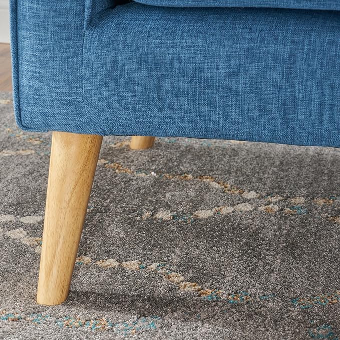 Christopher Knight Home Mariah Mid-Century Modern Loveseat Muted Blue