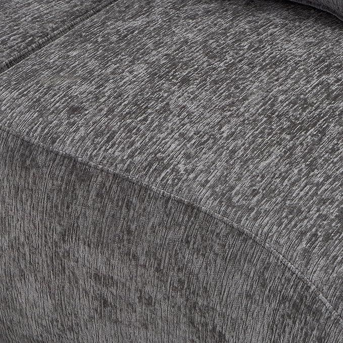 Oversized Sectional Boneless Sofa for Living Room 106 Modern Luxury Chenille Sofa 4-Seater Extra Deep &amp Wide Seat Curved Cloud Couch with 4 Throw Pillows Grey