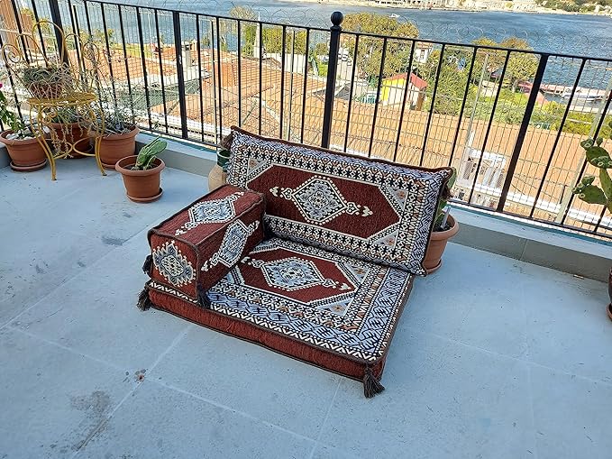 arabicsofa Small Floor Sofa – Handmade Low Seating Majlis Style Turkish Modular Sofas