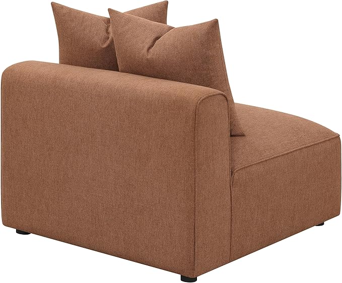 Coaster Home Furnishings - Jennifer - Upholstered Armless Chair with Foam Cushion and Attached Seat Cushion - Living Room - Terracotta - 551591