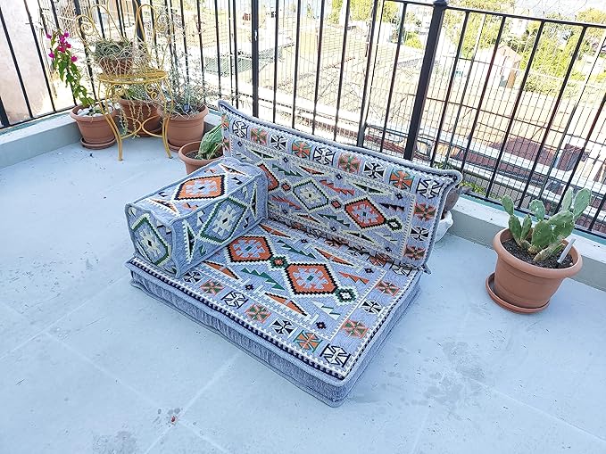 arabicsofa Small Floor Sofa – Handmade Low Seating Majlis Style Turkish Modular Sofas