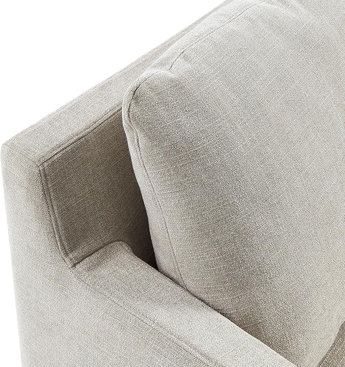 Modway Serene Swivel Accent Armchair in Linen - Modern Fabric Upholstered Chair - Slipcovered Armchair - Swivel Chair for Living Room or Bedroom