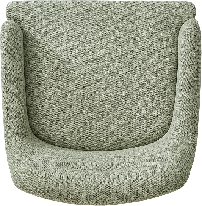 Christopher Knight Home Justin Modern Accent Chair with Metal Legs Chenille Upholstered Lounge Chair Indoor Curved Backrest Armchair Soft Cushion Seating for Living Room Reading Home Green