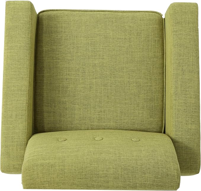 Christopher Knight Home Sawyer Mid-Century Modern Fabric Club Chair Muted Green / Natural