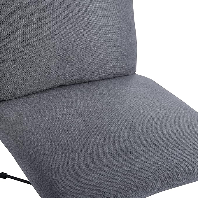 Classic Brands Eternity Upholstered Armless Accent Chair Dark Grey| Mid-Century Modern | Ergonomic