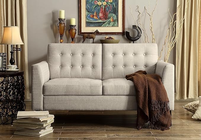 Rosevera Loveseat Sofas for Living Room Loveseat Couch for Living Room Long Couch in a Box Sofa para Sala Love Seats Furniture Sofa in a Box Small Area Couches Couches for Living Room Beige