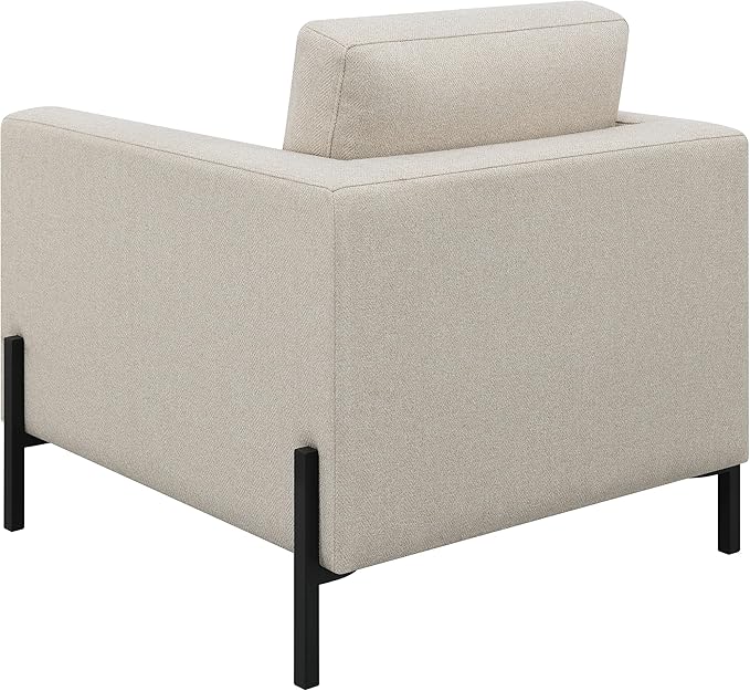 Coaster Home Furnishings - Tilly - Upholstered Track Arm Accent Chair with Pocket Coil Seating and Metal Legs - Living Room - Oatmeal - 509903