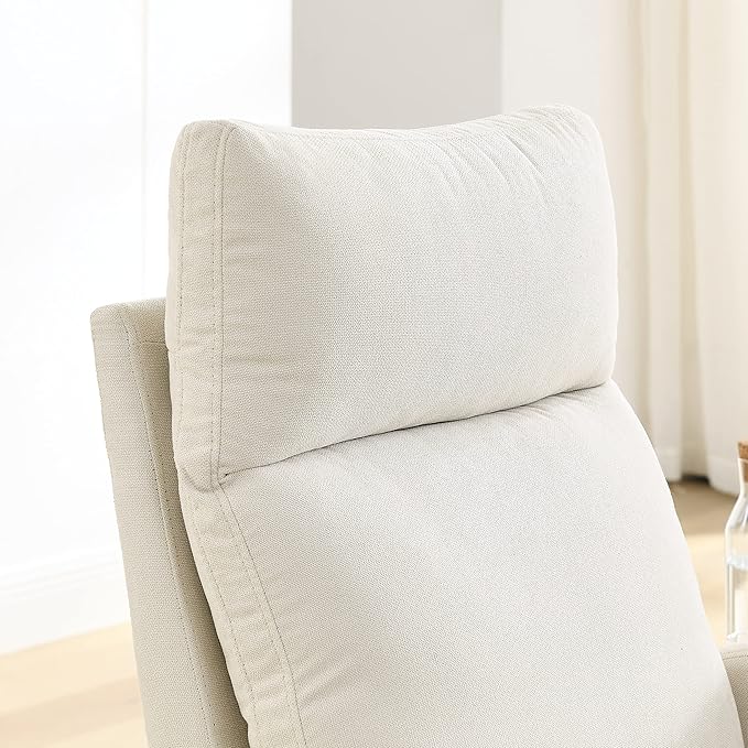 27.6 W Modern Accent High Backrest Living Room Lounge Arm Rocking Chair Two Side Pocket