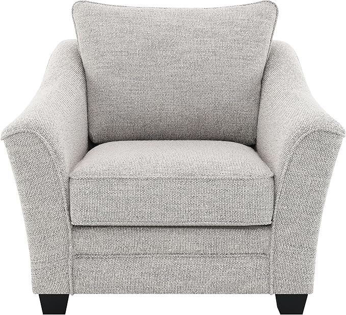 Coaster Home Furnishings - Tomkins - Wood - Upholstered Accent Chair with Sloped Arms Reversible Back Cushion and Block Legs - Living Room - Light Grey - 509673