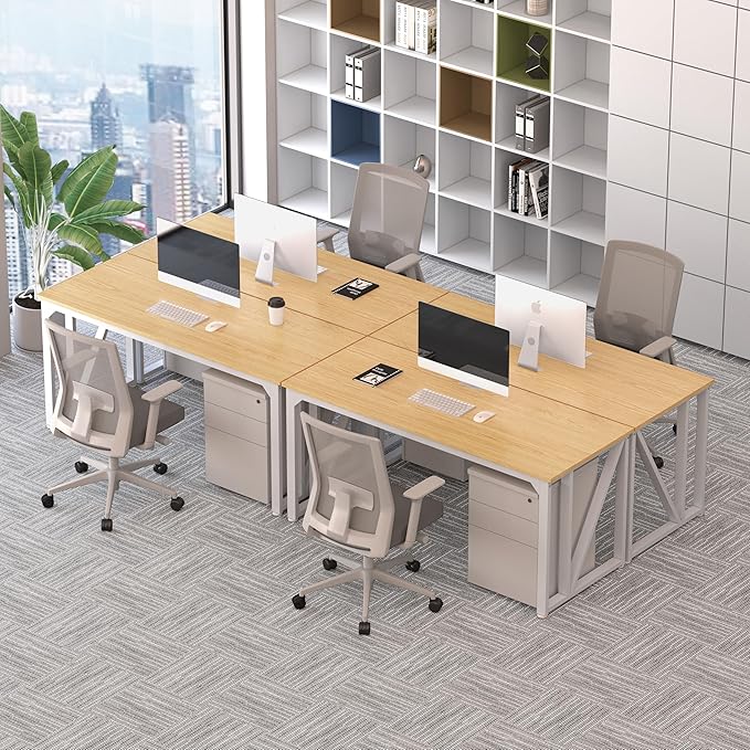 NSdirect Computer Desk 62.2×22.8 Inch Gaming Desk with Deeper &amp Thicker Desktop Office Desk Work Desk for Home Office Natural
