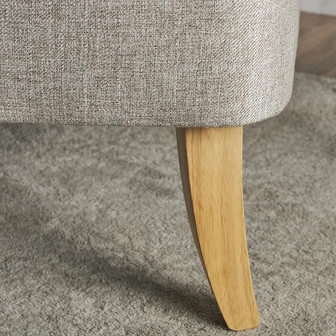 Christopher Knight Home Sheena Mid-Century Modern Fabric Loveseat Beige / Natural