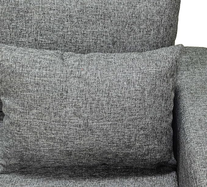 71 Modern Loveseat Sofa with Deep Seat Comfortable Couch with 2 Removable Pillows Minimalist Upholstered Sofa with Sturdy Frame for Living Room Office Studio Dark Gray