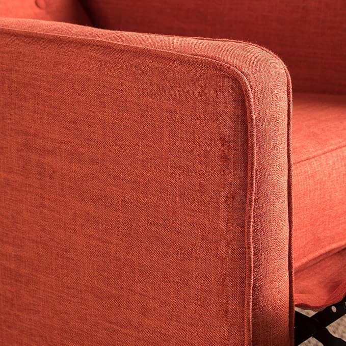 Christopher Knight Home GDFStudio Christopher Knight Home Mervynn Mid-Century Modern Fabric Recliners 2-Pcs Set Orange