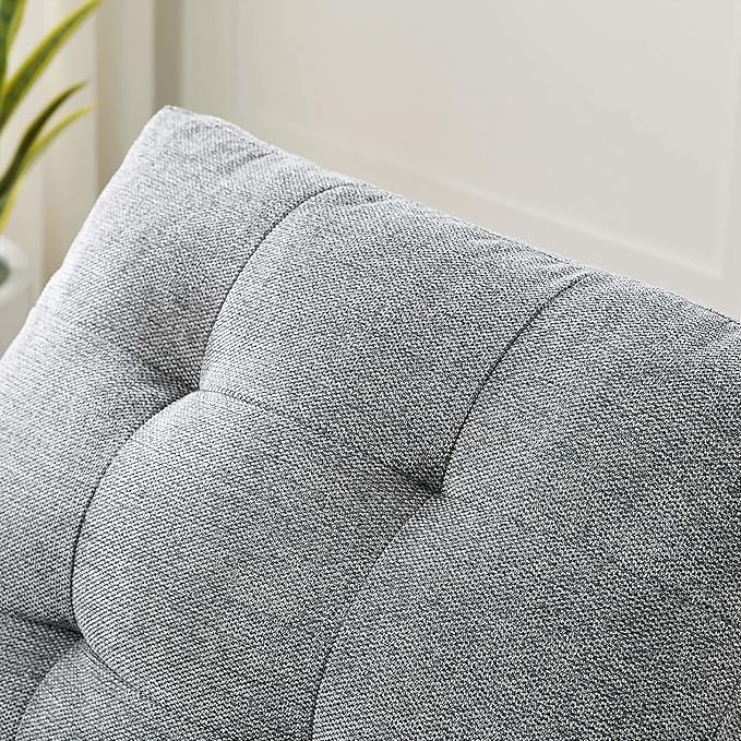 Modern Fabric Single Sofa Chair Living Room Chair Comfortable Armchair with Solid Wood Legs Tufted Chair for Reading or Lounging