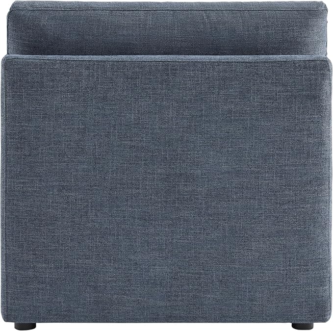 CHITA Modern Upholstered Middle Module for Modular SectionalSectional Sofa Couch Accent Armless Chair Blue