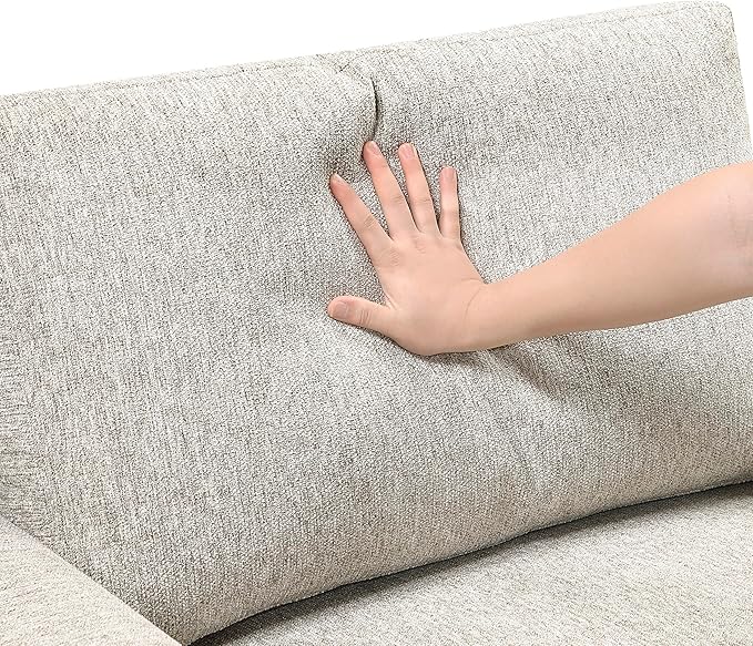 Lexicon Modular Sectional Sofa Module for Sectional Couch Armless Convertible 2 Seater with Pull-Out Bed Adjustable Backrests Removable Back Cushion Cover 2 Pillows Microfiber Sand