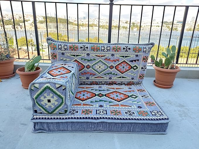 arabicsofa Small Floor Sofa – Handmade Low Seating Majlis Style Turkish Modular Sofas