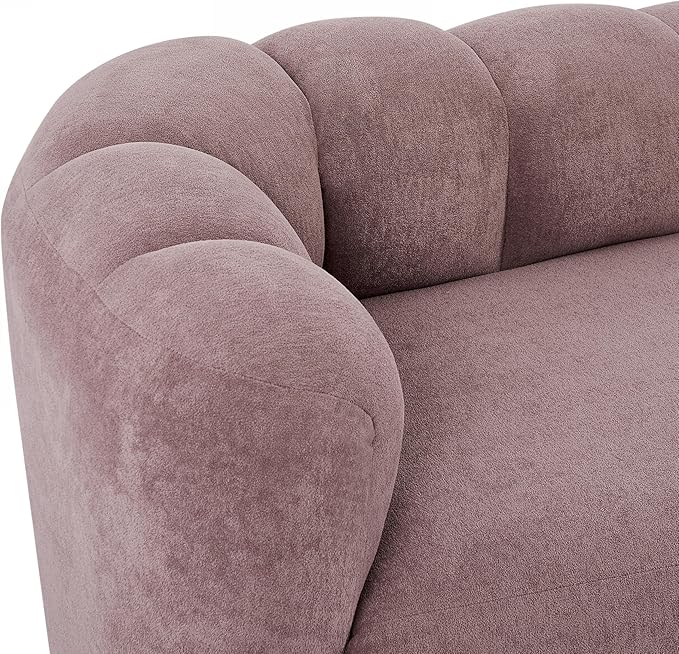 Christopher Knight Home Presie Upholstered Boneless Chaise Lounge Chair Indoor Comfy Chaise Lounge Sofa for Bedroom Modern Home Sofa Living Room No Assembly Required Light Purple