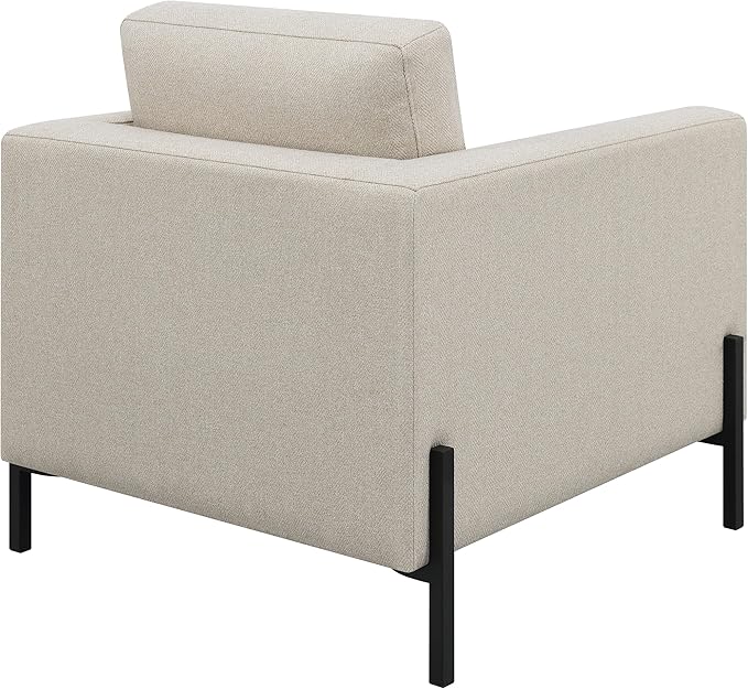 Coaster Home Furnishings - Tilly - Upholstered Track Arm Accent Chair with Pocket Coil Seating and Metal Legs - Living Room - Oatmeal - 509903