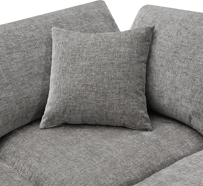 130-Inch Sectional Modular Cloud Sofa Couch Oversized 6 Seat Upholstered Chenille U Shaped Sofa Couches with Movable Ottoman 2 Throw Pillows for Living RoomOffice