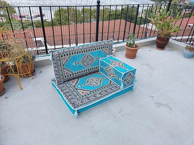 arabicsofa Small Floor Sofa – Handmade Low Seating Majlis Style Turkish Modular Sofas