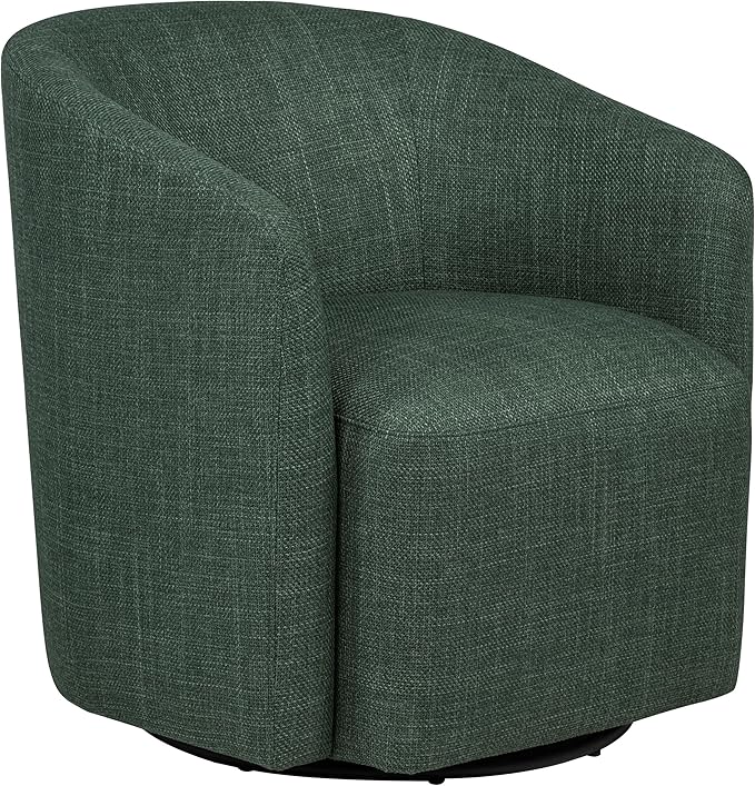 Coaster Home Furnishings - Mossbrook - Wood - Swivel Accent Chair with Barrel Back Foam Cushioning and 360-Degree Rotating Base - Living Room - Green - 903222
