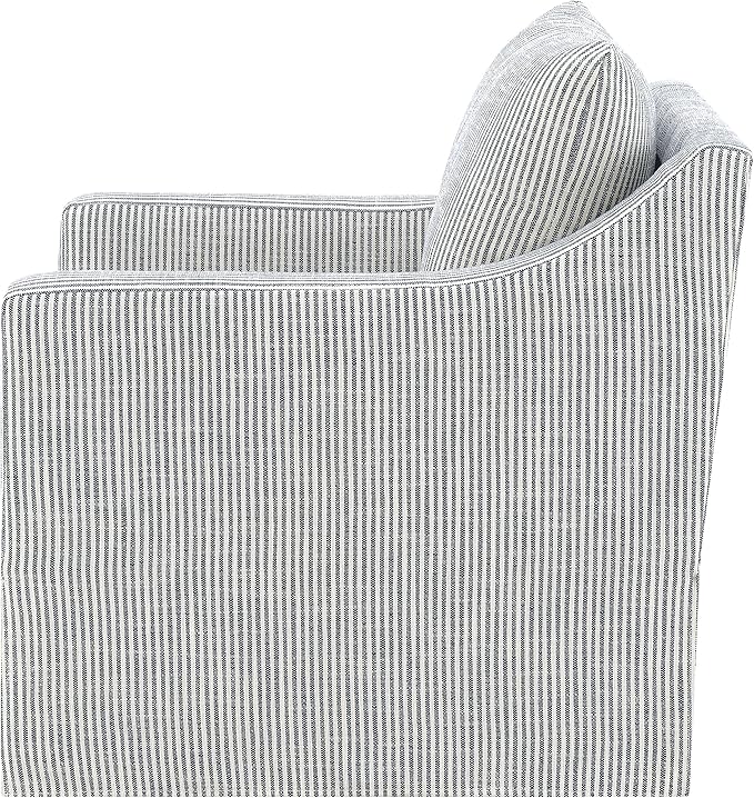 Coaster Home Furnishings - Winter - Wood - Upholstered Accent Chair with Sloped Arms Removable Seat Cushion and 360-Degree Swivel - Living Room - Grey - 904137