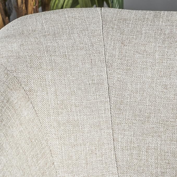 Christopher Knight Home Sheena Mid-Century Modern Fabric Loveseat Beige / Natural