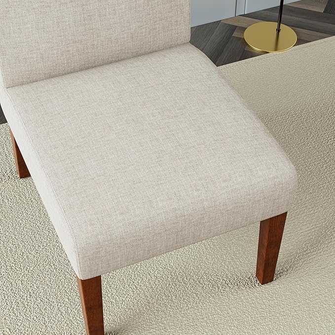 Coffee Table with 2 Fabric Accent ChairsCorner Side ChairVanity Chair for BedroomLounge RoomLiving Room Beige
