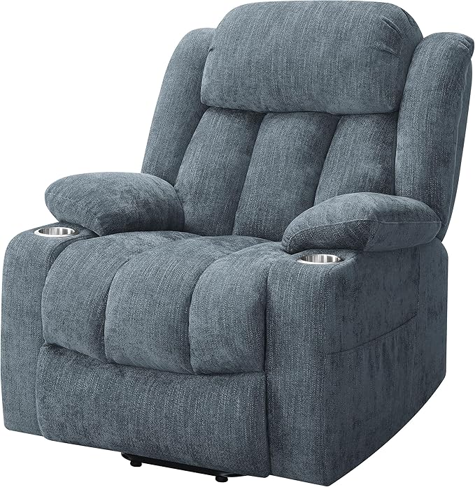 Coaster Home Furnishings Houston Upholstered Power Lift Recliner Slate Blue