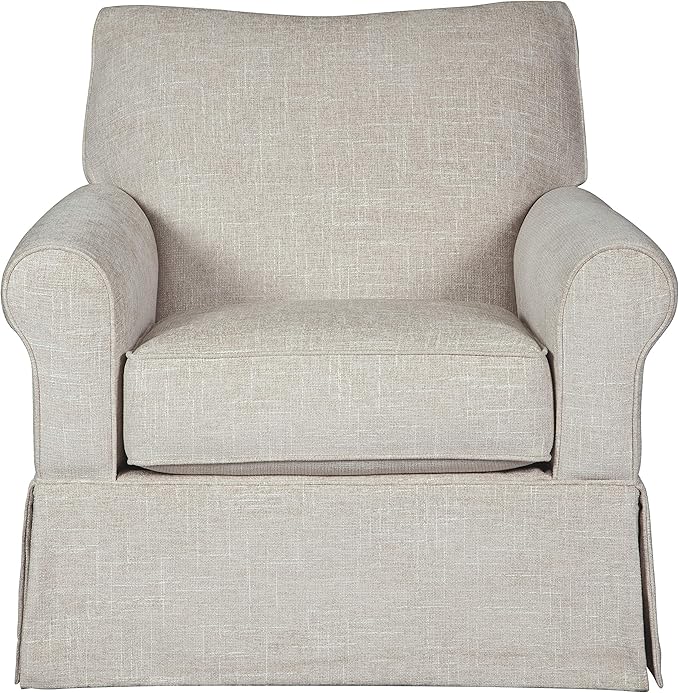 Signature Design by Ashley Searcy Upholstered Swivel Glider Accent Chair Gray