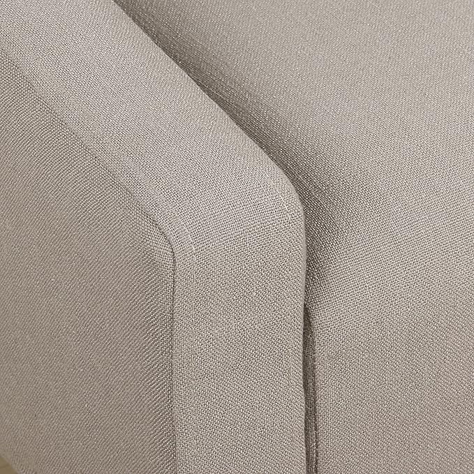 Homepop Home Decor | Upholstered Classic Swoop Arm Accent Chair | Accent Chairs for Living Room &amp Bedroom | Decorative Home Furniture Sand Dune