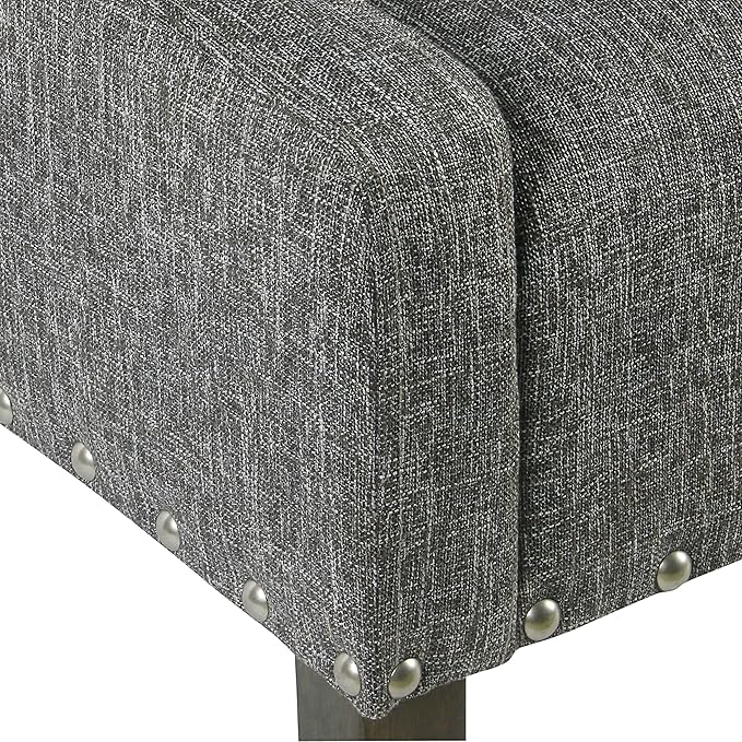 Homepop Home Decor | Upholstered Classic Swoop Arm Accent Chair | Accent Chairs for Living Room &amp Bedroom | Decorative Home Furniture Slate Grey