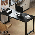 NSdirectModern Computer Desk 63 inch Large Office Desk Writing Study Table for Home Office Desk Workstation Wide Metal Sturdy Frame Thicker Steel Legs Black.