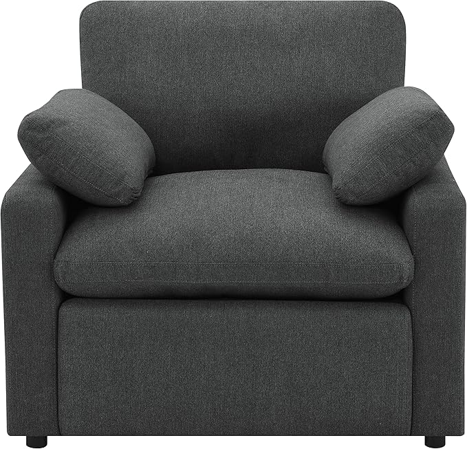 Coaster Home Furnishings - Collins - Wood and Metal - Upholstered Power Recliner Chair with Pocket Coil Seating Modular Design and Reversible Cushions - Living Room - Dark Grey - 609533P