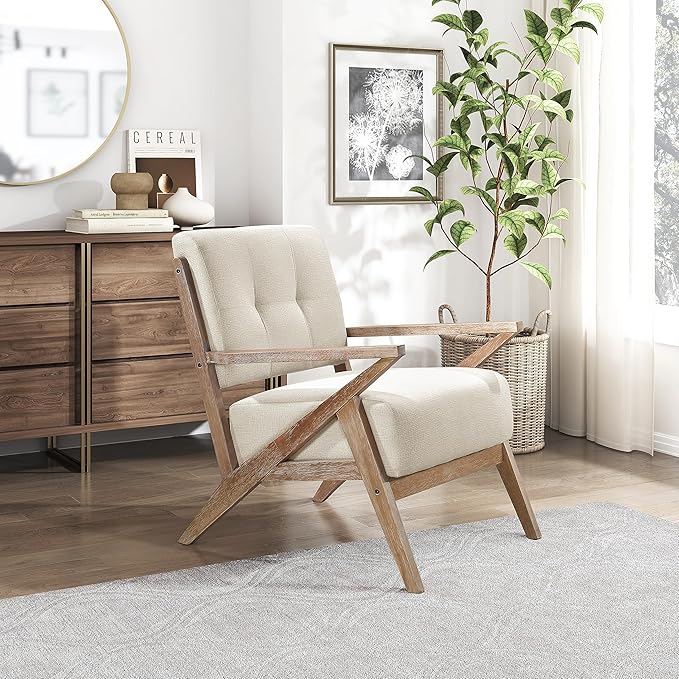 Lexicon Lhasa Fabric Accent Chair Sand Beige