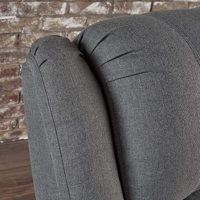 Christopher Knight Home GDFStudio Jemma Tufted Fabric Swivel Gliding Recliner Chair (Charcoal)
