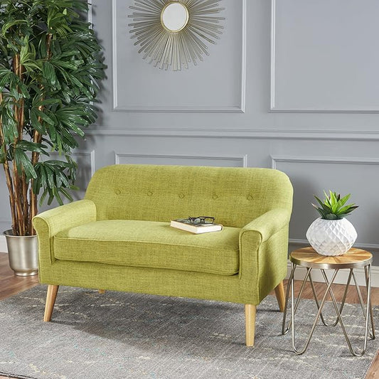 Christopher Knight Home Mariah Mid-Century Modern Loveseat Muted Green